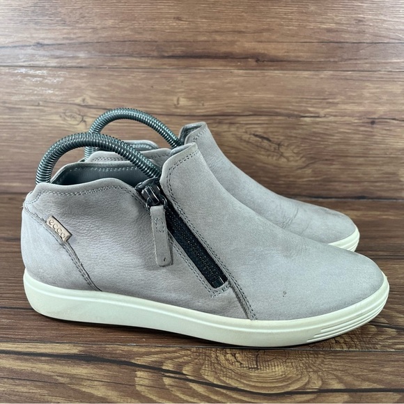 ECCO SOFT 7 Zip Up Leather Booties Sneakers Women’s Size 8 (38) Shoes - Picture 11 of 11
